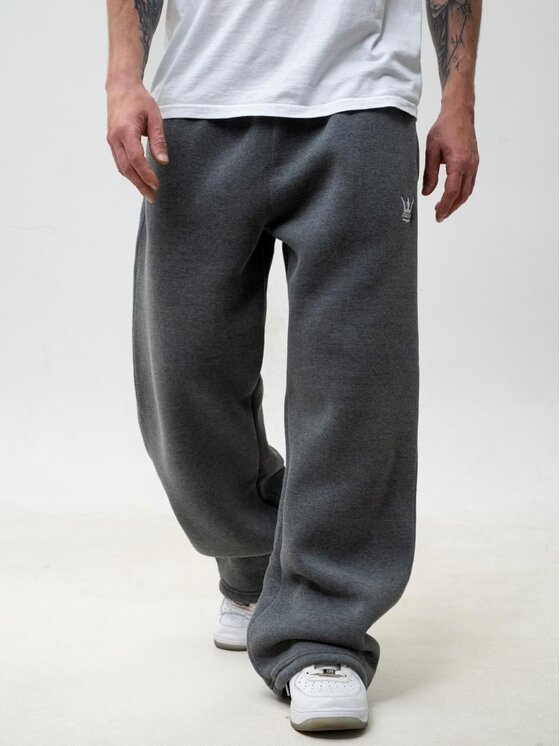 Jigga Wear Jigga Wear Spodnie dresowe 131672 Szary Baggy Fit