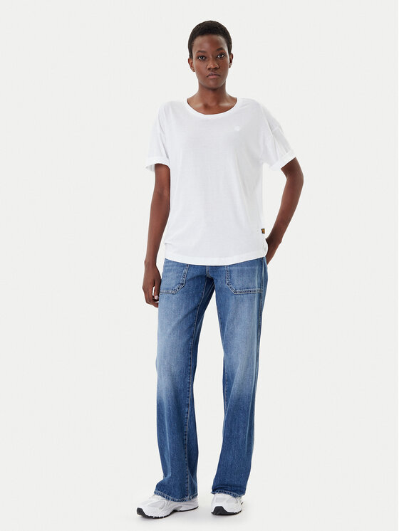 G-Star Raw G-Star Raw T-shirt Rolled Up D24524-4107 Bijela Loose Fit