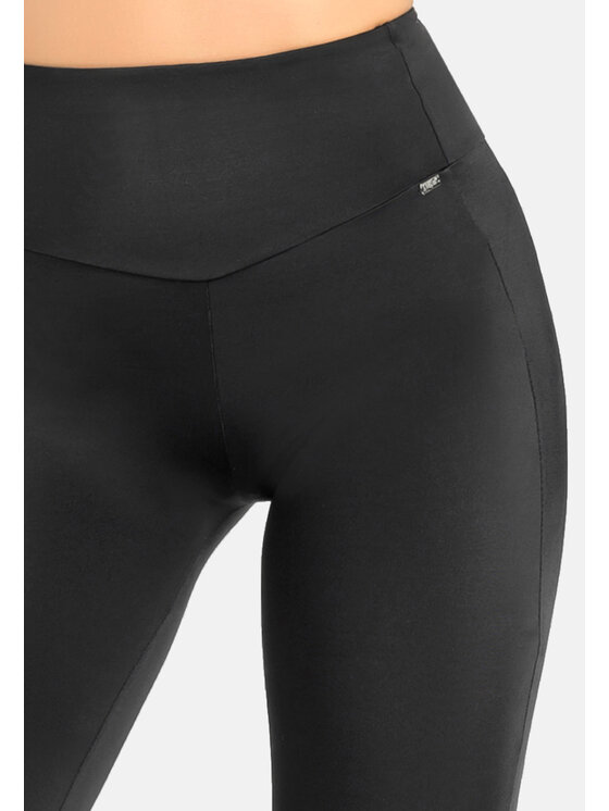 Teyli Teyli Legginsy damskie sportowe Yoggi Czarny Regular Fit