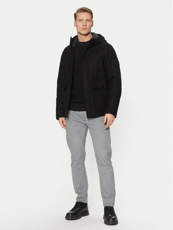Stone Island Stone Island Μπουφάν μεταβατικό 8115454F4 Μαύρο Regular Fit