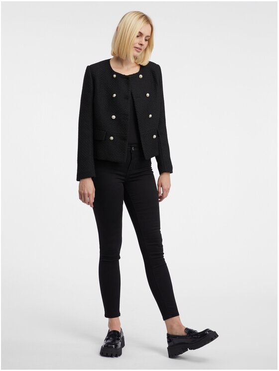 Orsay Orsay Marynarka 491040660000__34 Czarny Regular Fit