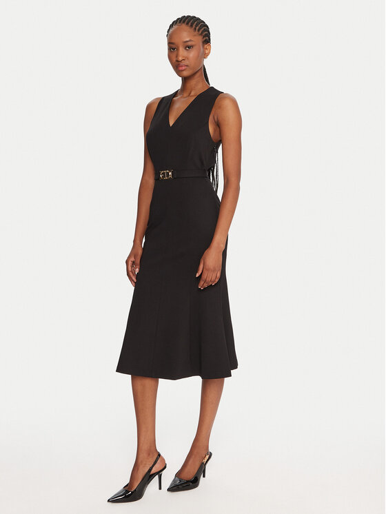 TWINSET TWINSET Коктейлна рокля 252TP2606 Черен Slim Fit