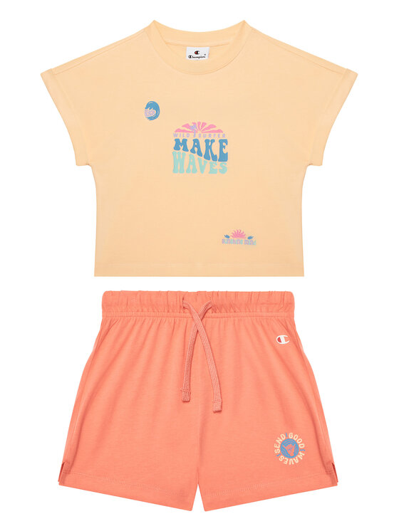 Champion Champion Набір футболка та шорти 405127 Оранжевий Regular Fit