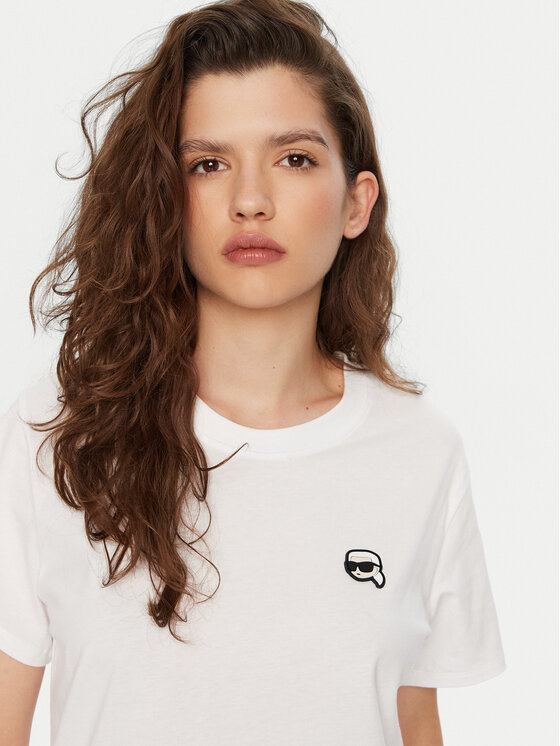 KARL LAGERFELD KARL LAGERFELD Tričko A1W17025 Biela Relaxed Fit