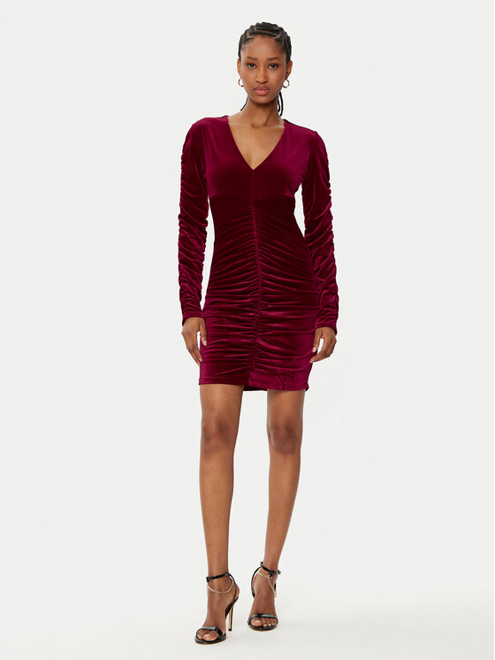 Guess Guess Koktejlové šaty W5RK30 KCM62 Červená Bodycon Fit