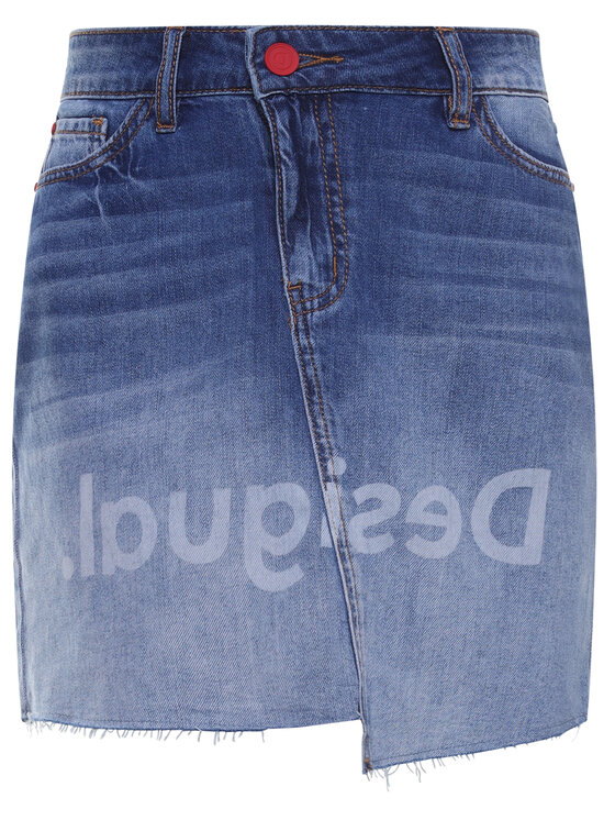 Desigual Desigual Джинсова спідниця Log 20SWFD05 Голубий Regular Fit