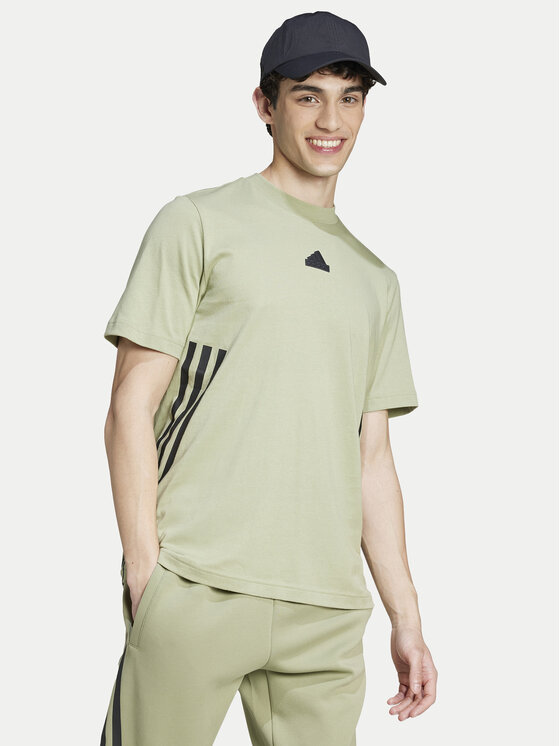 adidas adidas Тишърт Future Icons 3-Stripes IY7736 Зелен Regular Fit