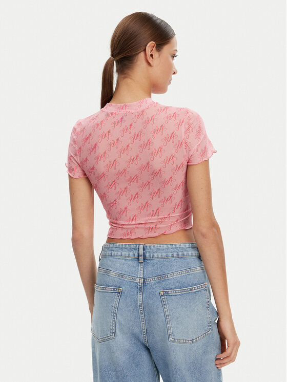 HUGO HUGO Marškinėliai 50537184 Rožinė Slim Fit