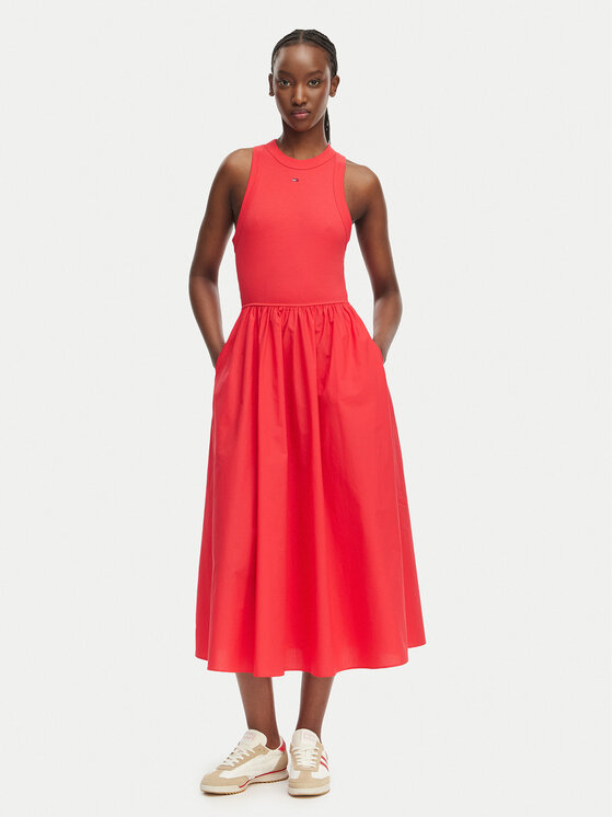 Tommy Jeans Tommy Jeans Vasarinė suknelė DW0DW22593 Raudona Regular Fit
