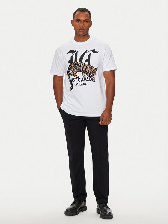 Just Cavalli Just Cavalli T-Shirt 77OAHA02 Weiß Regular Fit
