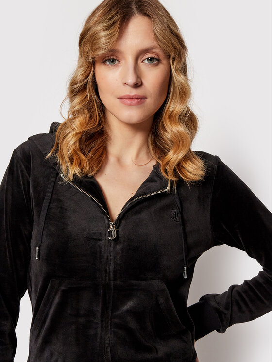 Juicy Couture Juicy Couture Світшот Robertson JCAP176 Чорний Slim Fit
