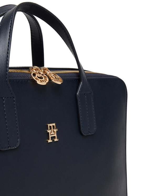 Tommy Hilfiger Tommy Hilfiger Torba na laptopa Th Icon Laptop Bag AW0AW18004 Granatowy