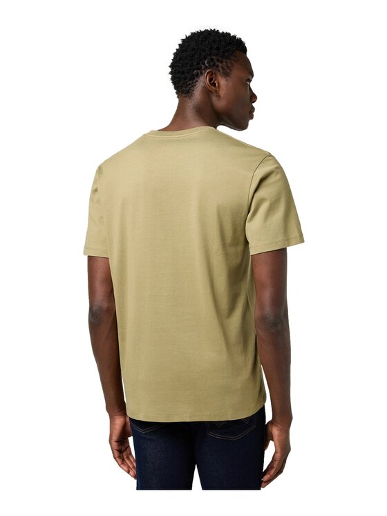 Wrangler Wrangler T-Shirt AMERICANA TEE Zielony Regular Fit