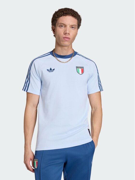 adidas adidas Koszulka techniczna 161929 Niebieski jasny Slim Fit