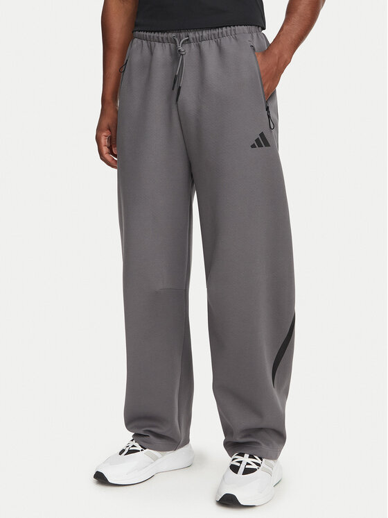 adidas Pantaloni trening Z.N.E. Open Hem KX7695 Gri închis Loose Fit