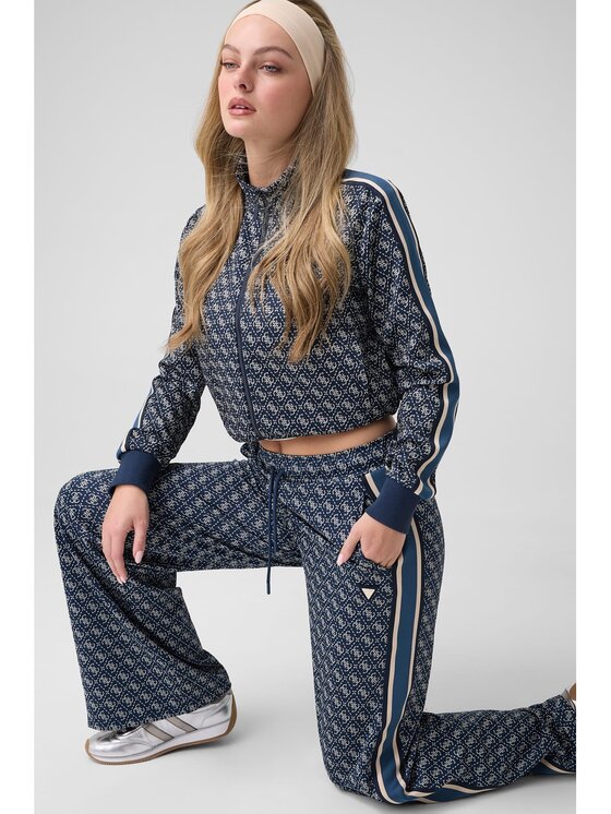 Guess Guess Kalhoty z materiálu 183095 Modrá Slim Fit