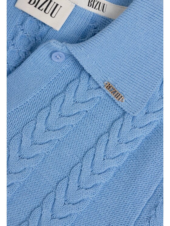 BIZUU BIZUU Sweter PATRI Niebieski Standard Fit
