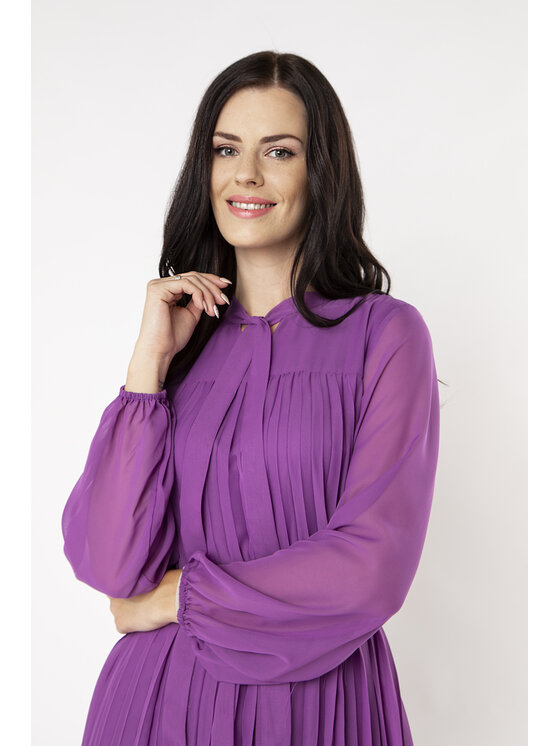 QUIOSQUE QUIOSQUE Sukienka codzienna SWEET DRESS Fioletowy Regular Fit
