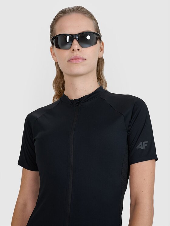 4F 4F Maglietta da ciclismo 4FWSS25TFTSF1291-20S Nero Slim Fit