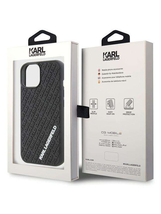KARL LAGERFELD KARL LAGERFELD Etui na telefon Apple iPhone 15 Czarny
