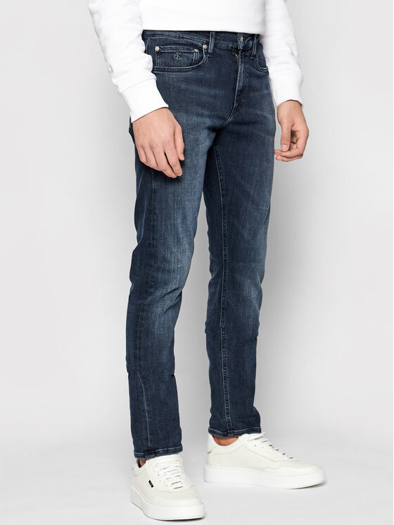 Calvin Klein Jeans Дънки J30J317663 Тъмносин Slim Fit