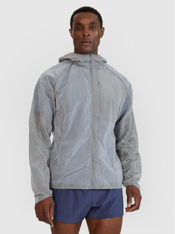 4F 4F Giacca da corsa 4FWSS25TTJAM698-27S Grigio Regular Fit