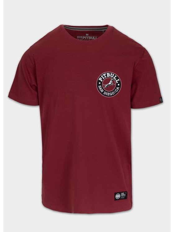 PITBULL PITBULL T-Shirt AUTOMATIC Bordowy Regular Fit