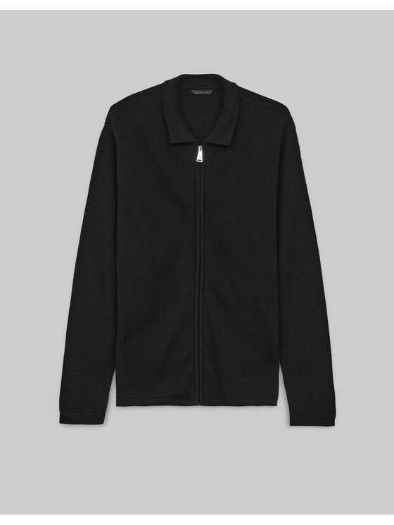 Borgio Borgio Kardigan cornaredo Czarny Regular Fit