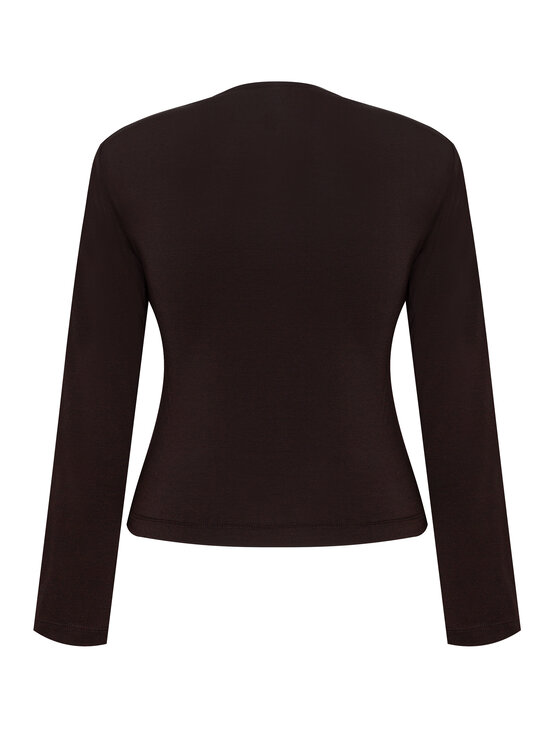 Magda Matyja Magda Matyja Bluzka ROSEMARY LONGSLEEVE TOP Brązowy Fitted Fit