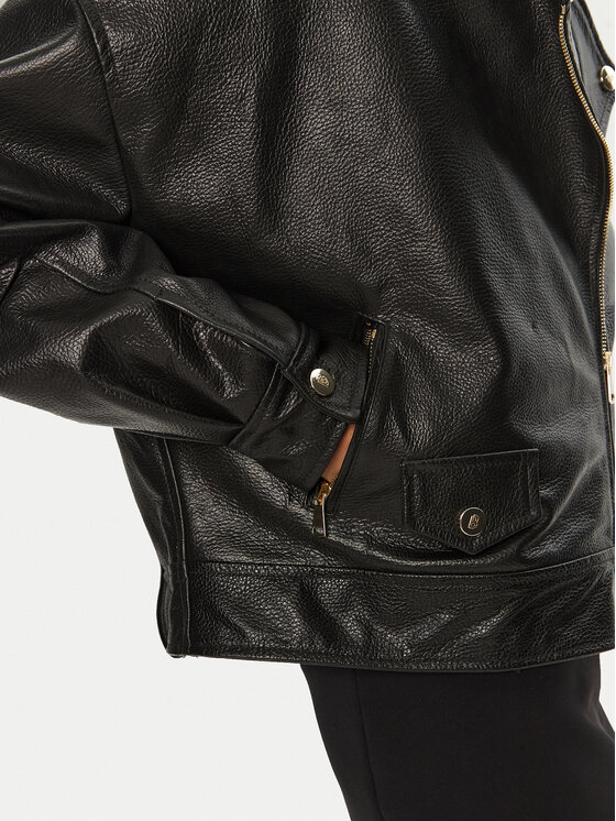 Babylon Babylon Lederjacke DSG513 Schwarz Regular Fit