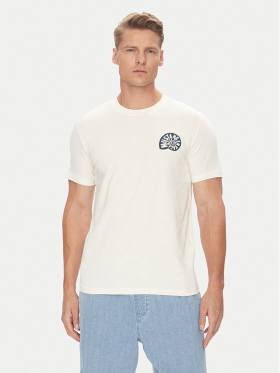 Mustang Mustang Tricou Austin 1016489 Écru Regular Fit