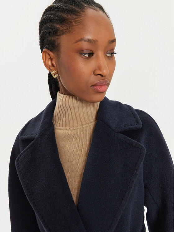 Weekend Max Mara Weekend Max Mara Cappotto di lana Tempera 2425016102 Blu scuro Regular Fit