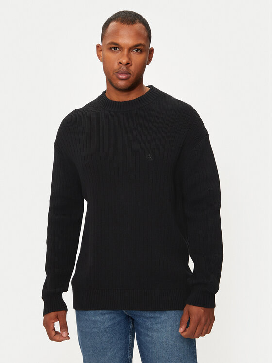 Calvin Klein Jeans Sveter J30J326193 Čierna Regular Fit