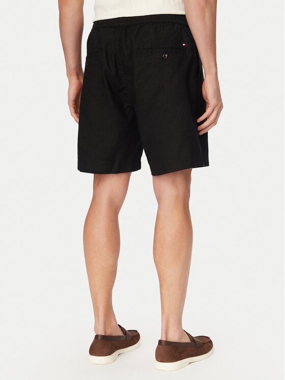 Tommy Hilfiger Tommy Hilfiger Pantalon scurți din material Dover MW0MW44354 Negru Regular Fit