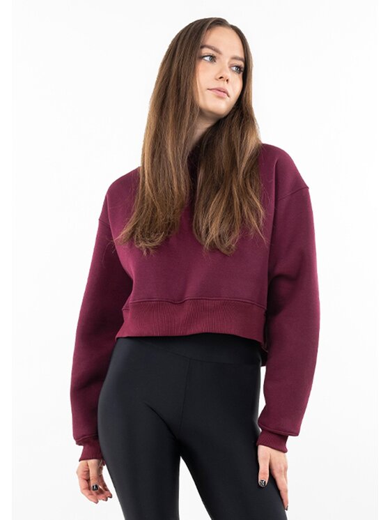 DKaren Sport DKaren Sport Bluza DK-K-B11 Bordowy Classic Fit