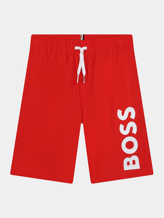 Boss Plavecké šortky J50662 D Červená Regular Fit
