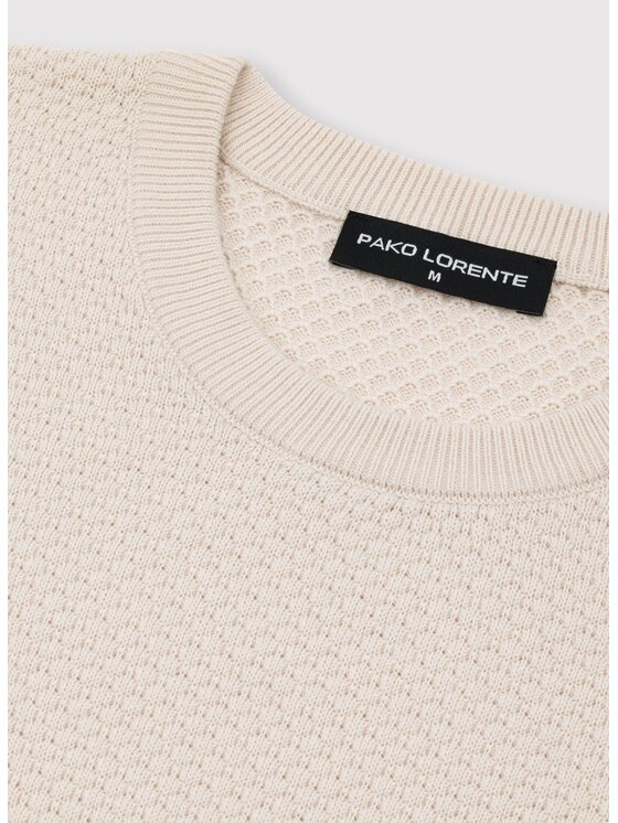 Pako Lorente Pako Lorente Sweter P26WF-2X-013 Beżowy Classic Fit