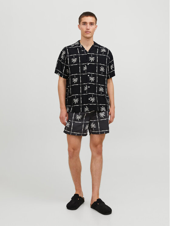 Jack & Jones Jack & Jones Koszula Jorluke 12255727 Czarny Relaxed Fit