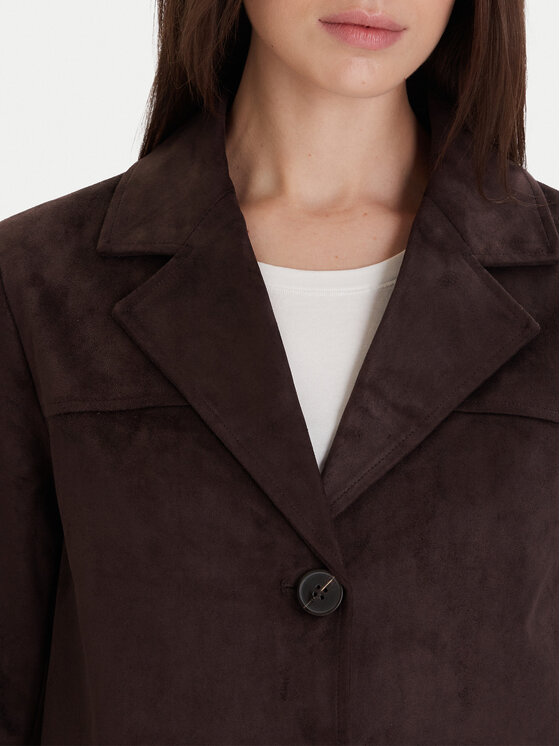 ONLY ONLY Plášť z umelej kože Tulip 15356927 Hnedá Standard Fit