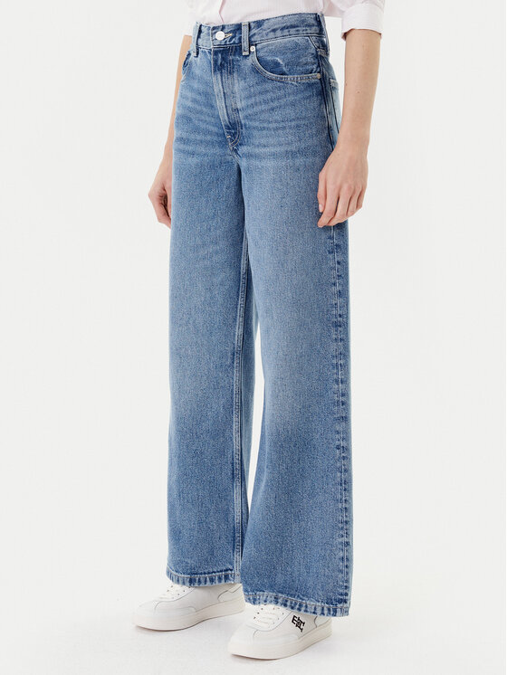 Tommy Hilfiger Tommy Hilfiger Farmer WW0WW46484 Kék Wide Leg