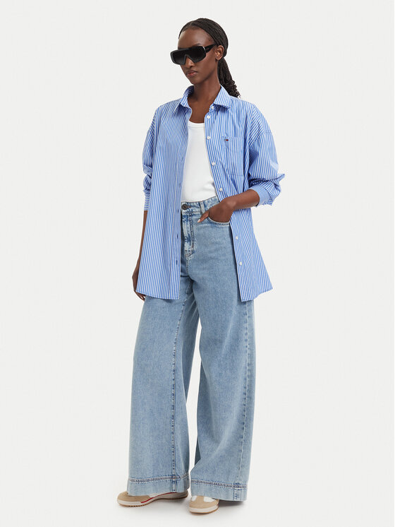 Tommy Jeans Tommy Jeans Srajca Essential DW0DW22936 Modra Oversize