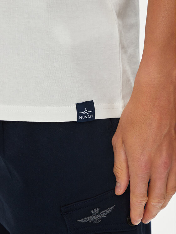 Aeronautica Militare Aeronautica Militare Majica 241TS2252J607 Écru Regular Fit