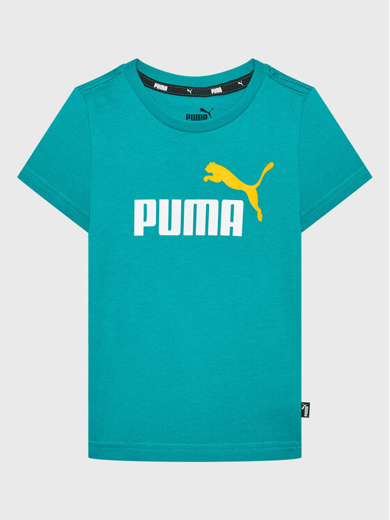 Puma T-Shirt Essentials+ Col Logo 586985 Niebieski Regular Fit | Modivo.pl