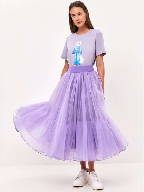 CAT by maniita lacitta CAT by maniita lacitta Spódnica midi Women's skirt Princess Fioletowy Regular Fit
