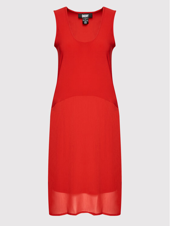 DKNY DKNY Poletna obleka P22DAEJR Rdeča Regular Fit