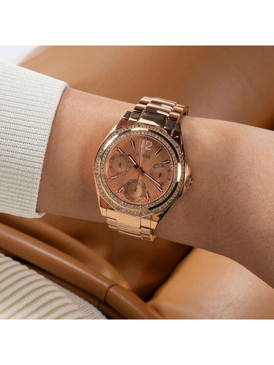 Guess Guess Hodinky GW0685L3 Růžové zlato