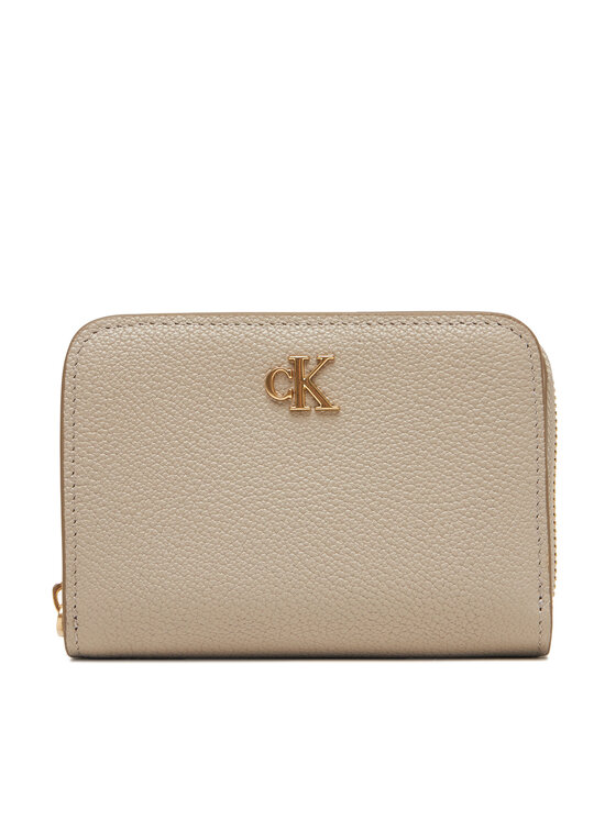 Portofel Mic de Damă Calvin Klein Minimal Monogrm Lthr Med Flap Zi LV04F1064G Maro