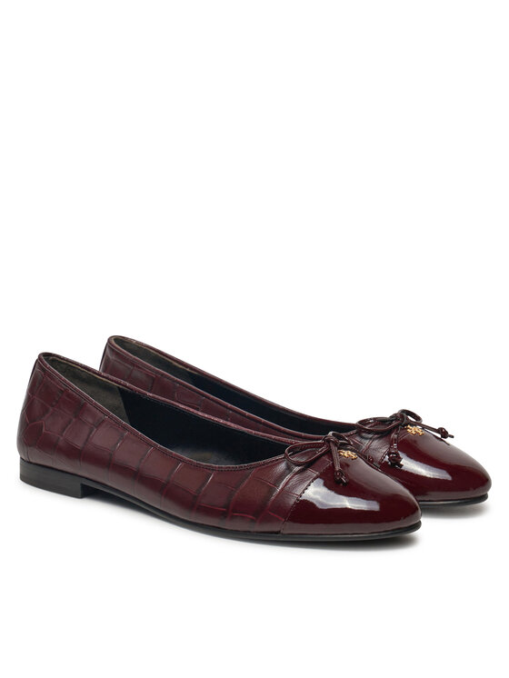 Tory Burch Tory Burch Baleriny Cap Toe Ballet 165365 Bordowy