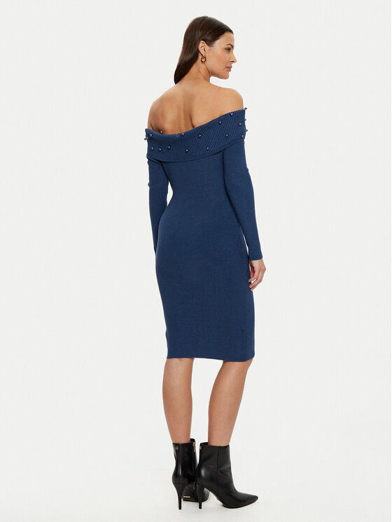 Guess Guess Sukienka dzianinowa W5RK0G Z2YJ2 Granatowy Bodycon Fit