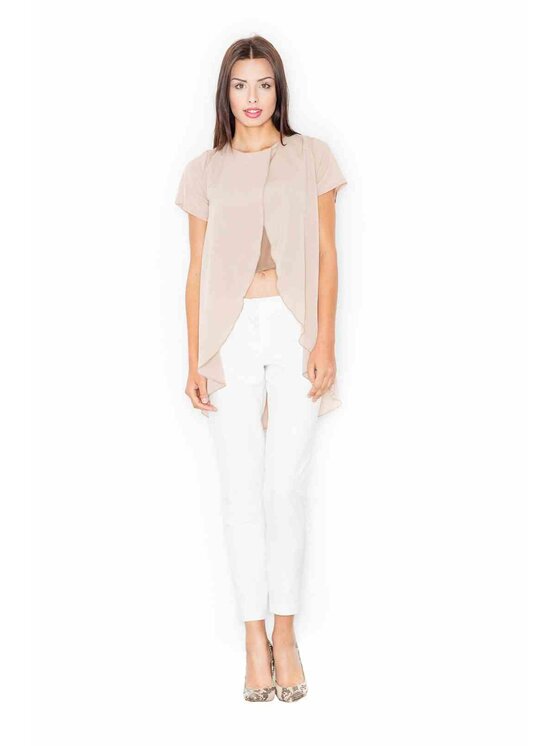 FIGL FIGL Blúzka M465 Béžová Regular Fit